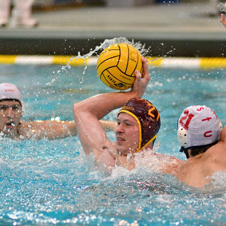 Playing water polo